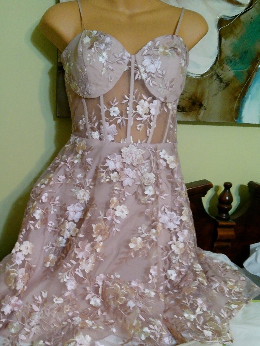 JULES AND CLEO DRESS DUSTY LIGHT MAUVE GREAT CONDITION SIZE 10